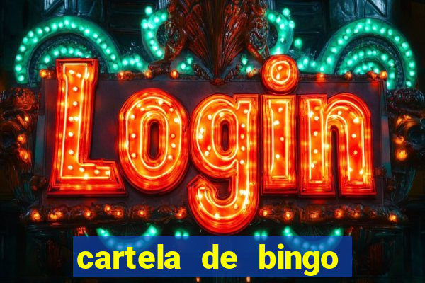 cartela de bingo pra imprimir